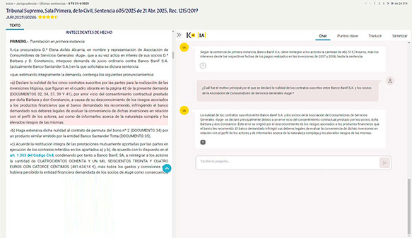 Pulsa para ver la imagen en mayor tamaño Aranzadi Digital – Chatea con tus Documentos