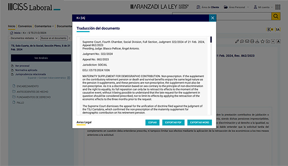Pulsa para ver la imagen en mayor tamaño Aranzadi Digital – Contenido especializado