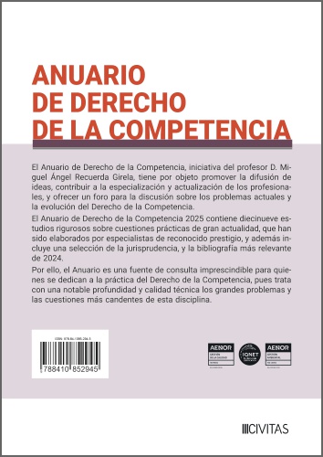 Anuario de Derecho de la Competencia 2025