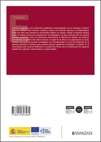 Gobernanza de la educación superior. Inclusión, evidencias y retos
