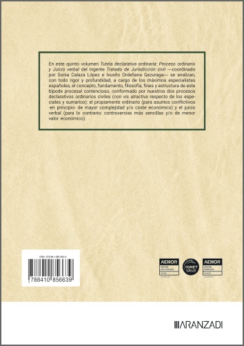 Tutela declarativa ordinaria: Proceso ordinario y Juicio verbal