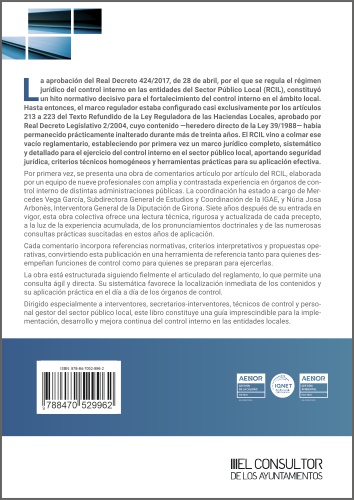 Comentarios al Reglamento de control interno de las Entidades Locales